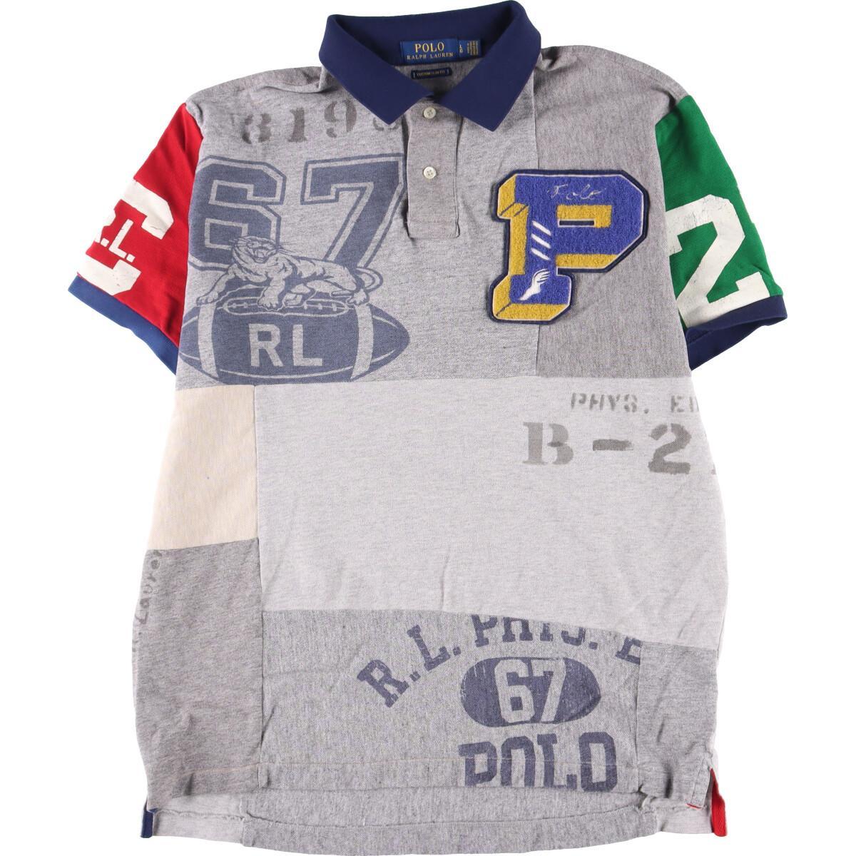 古着 希少レア ラルフローレン Ralph Lauren POLO RALPH LAUREN RL 67 ウイングトップクレイジーパターン 半袖 ポロシャツ メンズM /eaa259098 【220603】 【LP2311】