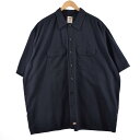 古着 ビッグサイズ ディッキーズ Dickies 半袖 ワークシャツ メンズXXXL /eaa259189 【220602】 【LP2311】