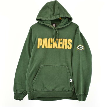 古着 NFL GREEN BAY PACKERS グリーンベイパッカーズ スウェットプルオーバーパーカー メンズL /eaa262904 【中古】 【220731】