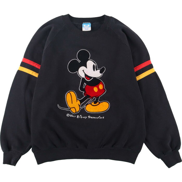 古着 80年代 DISNEY CHARACTER FASHIONS MICKEY MOUSE ミッキーマウス キャラクタースウェットシャツ トレーナー USA製 レディースM ヴィンテージ /eaa263828 【中古】 【220811】