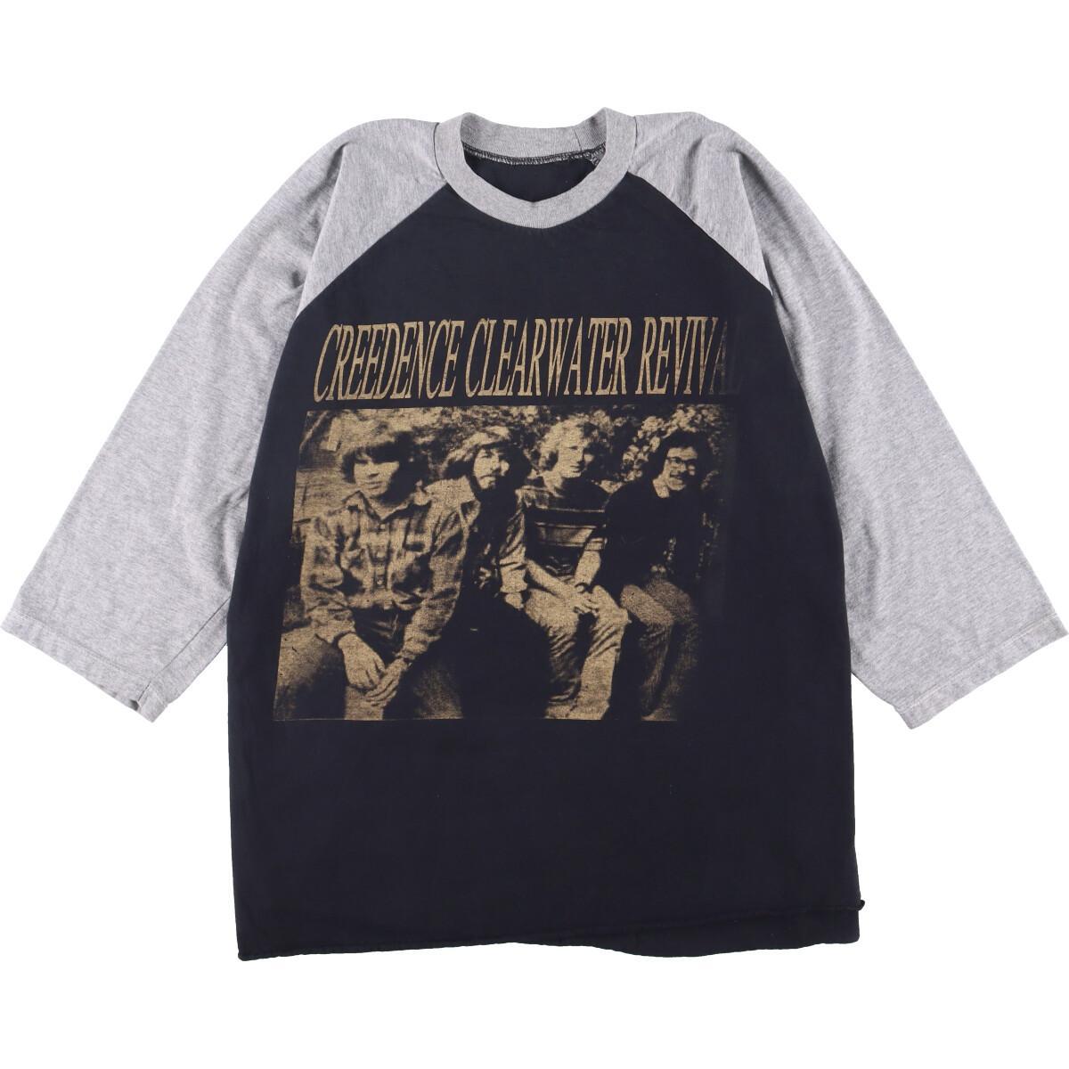 古着 CREEDENCE CLEARWATER REVIVAL クリーデンスクリアウォーターリバイバル ラグラン 七分袖 ロンT バンドTシャツ バンT メンズL /eaa263939 【中古】 【220725】