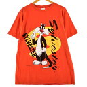 古着 90 039 S JOSTENS SYLVESTER CAT シルベスターキャット キャラクタープリントTシャツ USA製 メンズL ヴィンテージ /eaa264683 【中古】 【220626】 【LP2311】