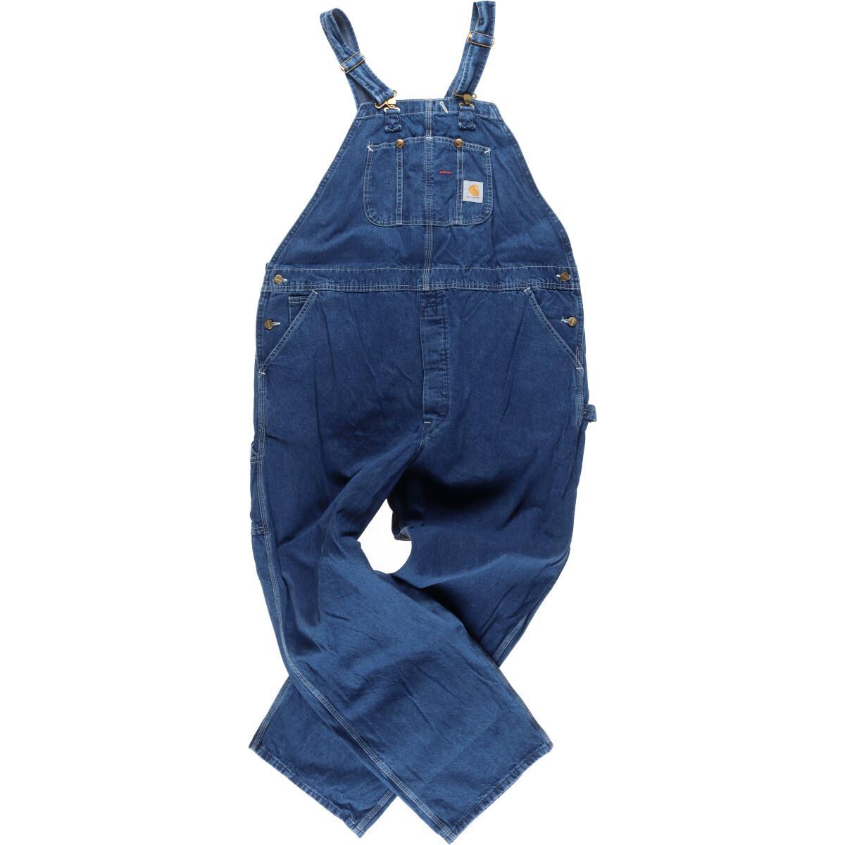 古着 ビックサイズ 90年代 カーハート Carhartt デニムオーバーオール USA製 メンズw46 ヴィンテージ /eaa265957 【中古】 【220704】【SS2209】 【SS2303】