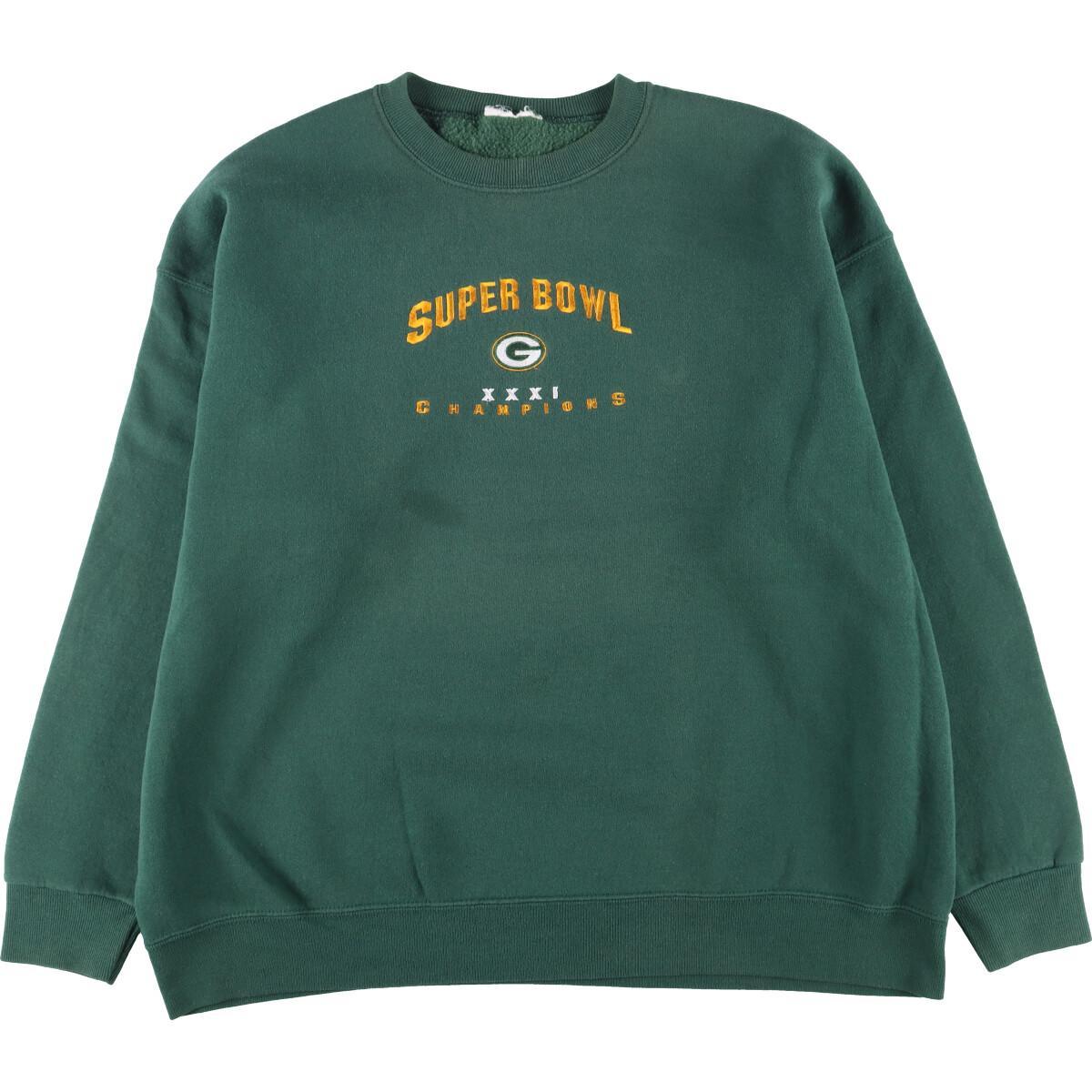 古着 NFL GREEN BAY PACKERS グリーンベイパッカーズ SUPER BOWL XXXI スーパーボウル スウェットシャツ トレーナー メンズXL /eaa268759 【中古】 【220814】