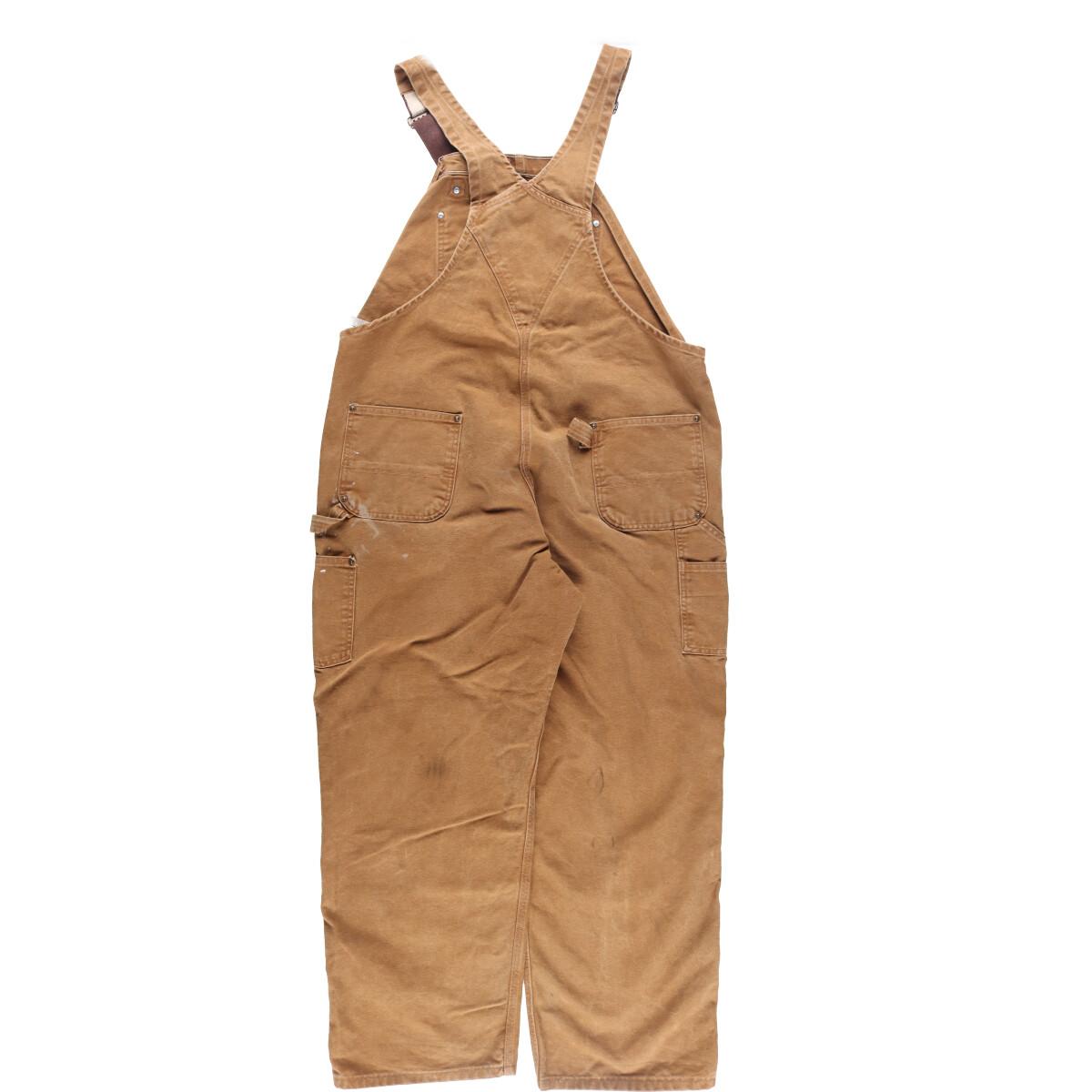 古着 ビッグサイズ カーハート Carhartt ダブルニー ダック地 オーバーオール メンズw44 /eaa270965 【中古】 【220722】