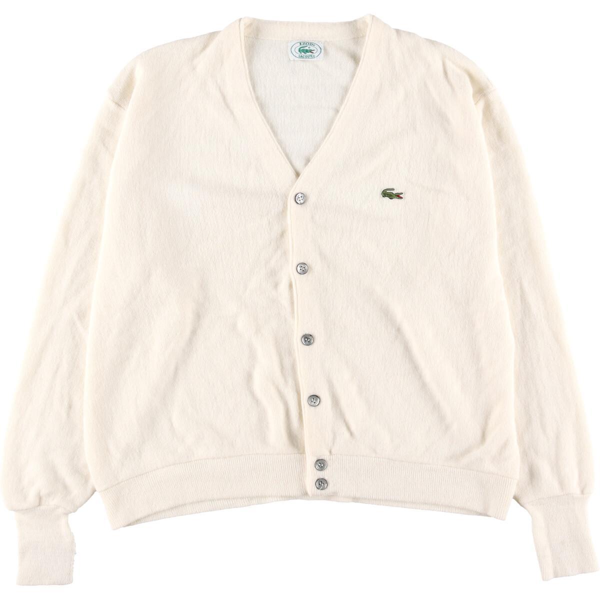 古着 80~90年代 ラコステ LACOSTE IZOD アクリルニットカーディガン USA製 メンズXL ヴィンテージ /eaa274312 【中古】 【220730】