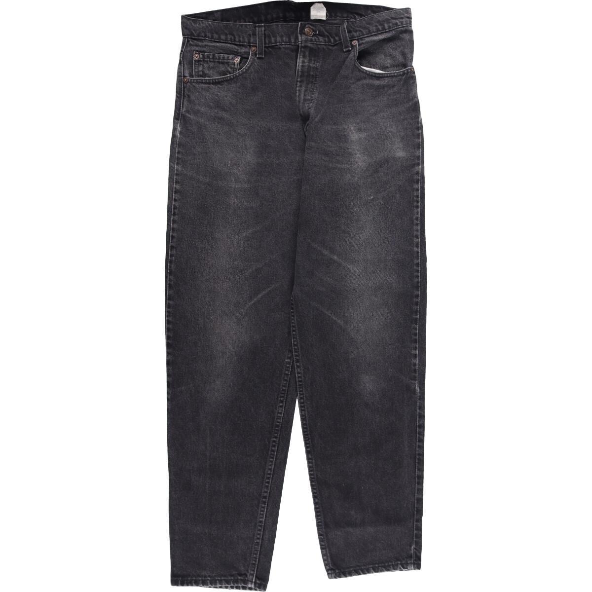 古着 90年代 リーバイス Levi's 550 RELAXED FIT ブラックジーンズ テーパードデニムパンツ USA製 メンズw37 ヴィンテージ /eaa274327 【中古】 【220803】