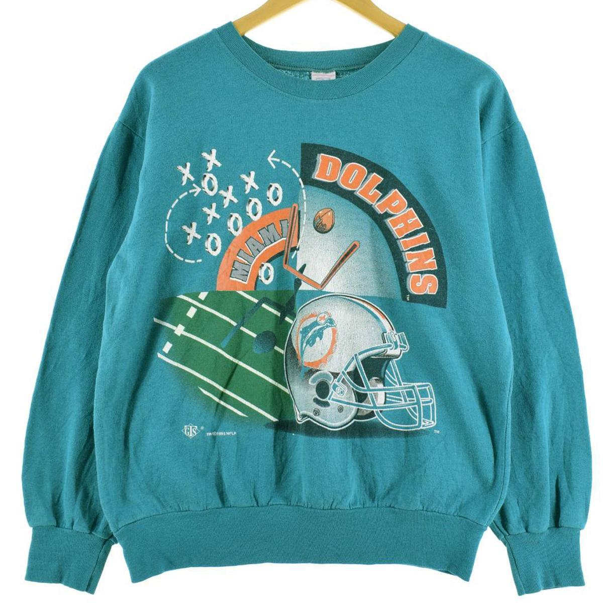 古着 90年代 GTS NFL MIAMI DOLPHINS マイアミドルフィンズ ロゴスウェット トレーナー USA製 メンズM ヴィンテージ /eaa275378 【中古】 【220826】