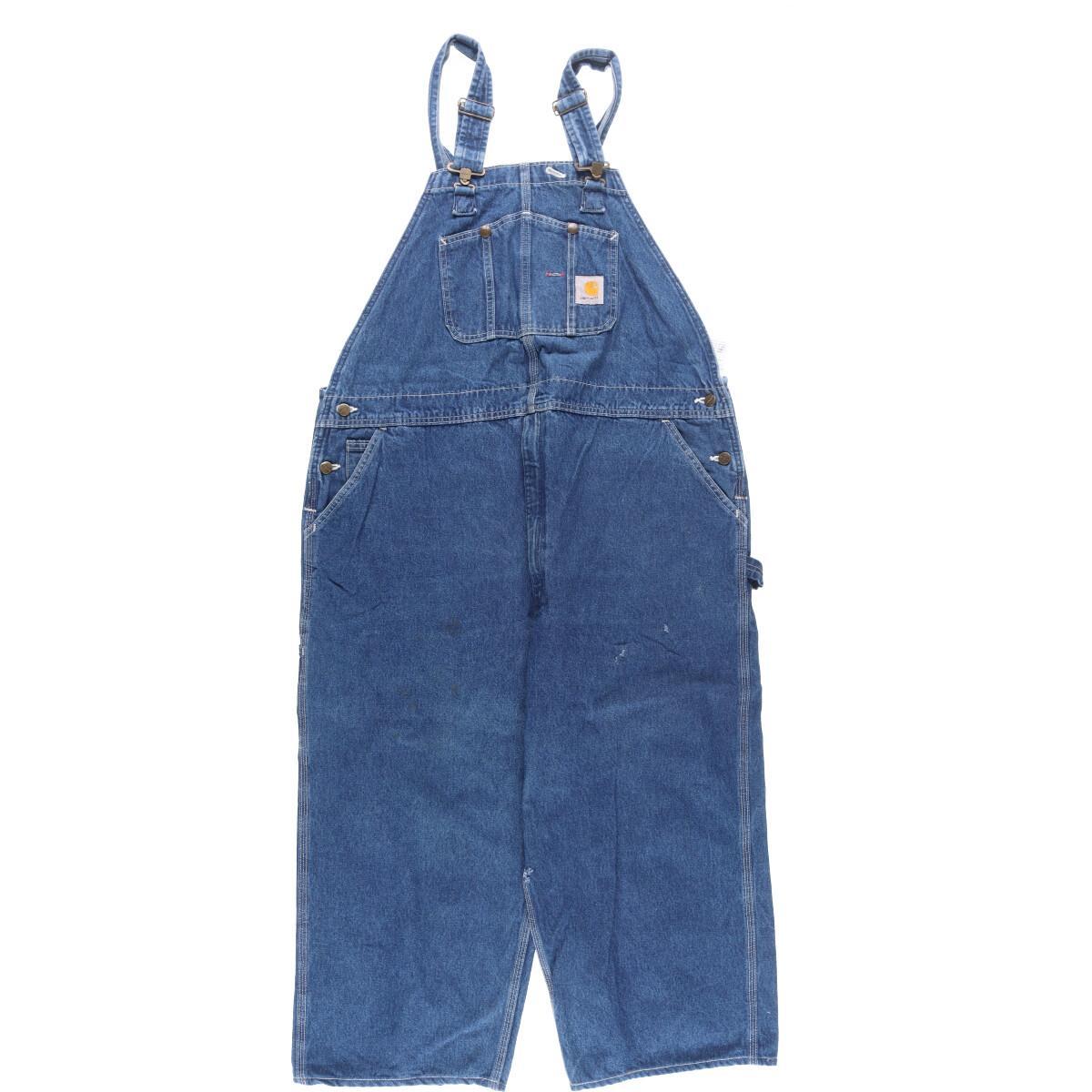 古着 ビッグサイズ カーハート Carhartt デニムオーバーオール メンズw46 /eaa277038 【中古】 【220815】