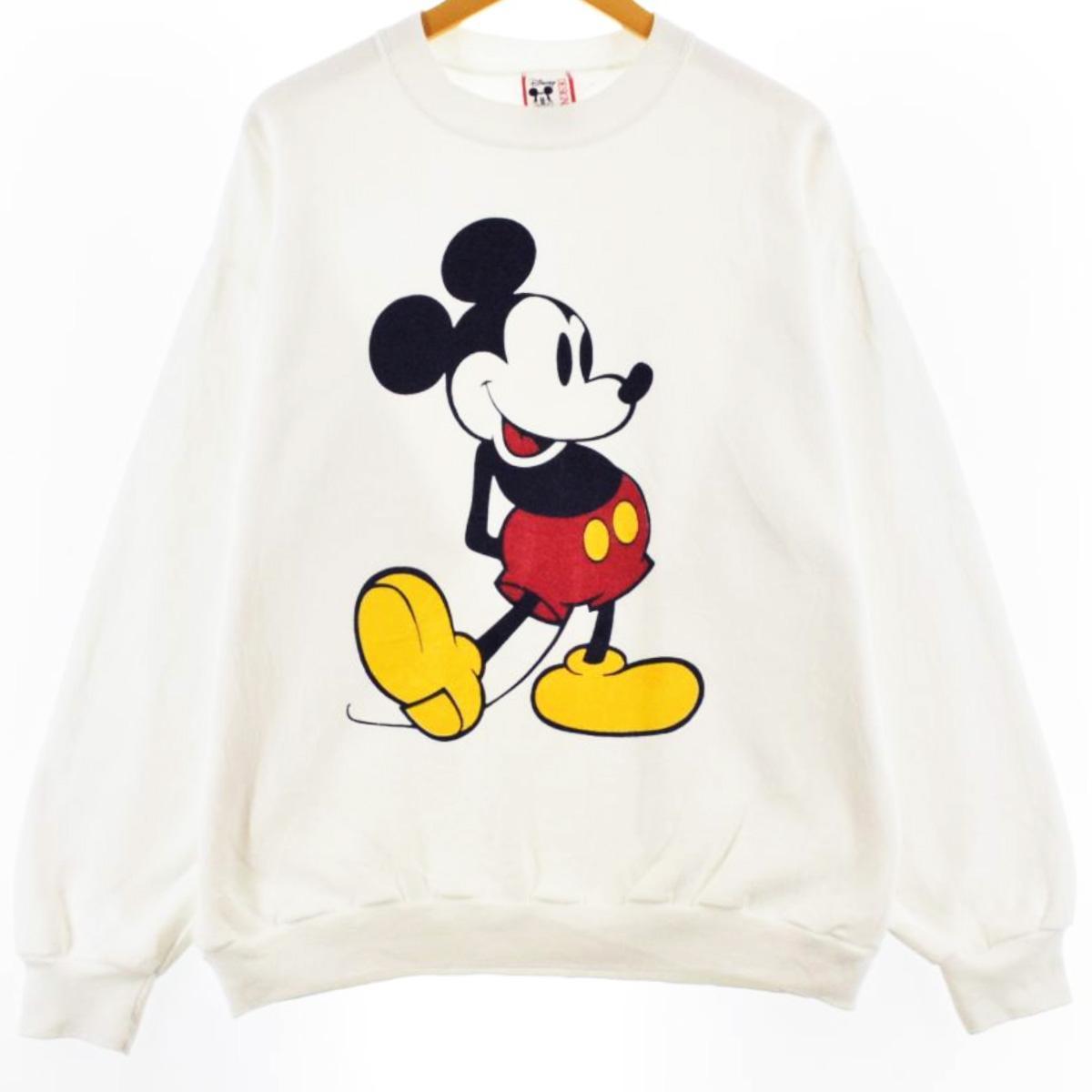 古着 90年代 Disney DESIGNS MICKEY MOUSE ミッキーマウス キャラクタースウェットシャツ トレーナー USA製 メンズXL ヴィンテージ /eaa283052 【中古】 【220916】