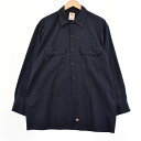 商品詳細 ブランド・Dickies・ディッキーズ・ 特徴・レギュラーカラー・ モデル/形状・長袖 ワークシャツ・ 素材・ポリエステル:65%・コットン:35%・ 色・ブラック系 黒色・ 柄・ワンポイント・無地・ 生産国・ホンジュラス製・ 年代 サイズ・メンズXL・表記サイズ:L・着丈:80cm・身幅:62cm・肩幅:52.5cm・袖丈:59cm・ コンディション・B・ カテゴリ・メンズ・トップス・長袖シャツ・ワークシャツ・ 商品番号・eaa287498・ 取扱店・ネットショップ・ スタッフコメントDickies 長袖 ワークシャツ / メンズXL / 商品番号 eaa287498 USEDワークアイテムですので使用感などございますが、まだまだご愛用していただけます。 古着という事をご理解の上ご注文よろしくお願いします。 【状態追記】 ●前、左袖汚れ ●後、左袖汚れ※状態は当社独自の基準です。 着用感表記サイズ着丈身幅肩幅袖丈 メンズXLL(サイズ表記Lですが、計測値&着用感でメンズXL相当です)80cm62cm52.5cm59cm ※測定値の若干の誤差はご了承下さい。サイズガイドはこちら ブランドDickiesディッキーズ 特徴レギュラーカラーモデル/形状長袖 ワークシャツ素材ポリエステル:65% / コットン:35%色ブラック系 黒色柄ワンポイント / 無地生産国ホンジュラス製年代-カテゴリワークシャツ商品番号eaa287498取扱店ネットショップ　　 ディッキーズの他の商品を見るワークシャツの他の商品を見る