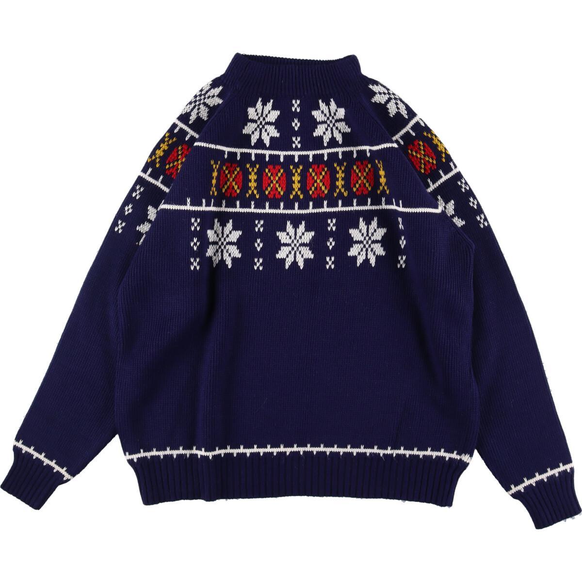 古着 70年代 ジェイシーペニー J.C.Penney スノー柄 雪柄 アクリルニットセーター メンズM ヴィンテージ /eaa288611 【中古】 【221106】