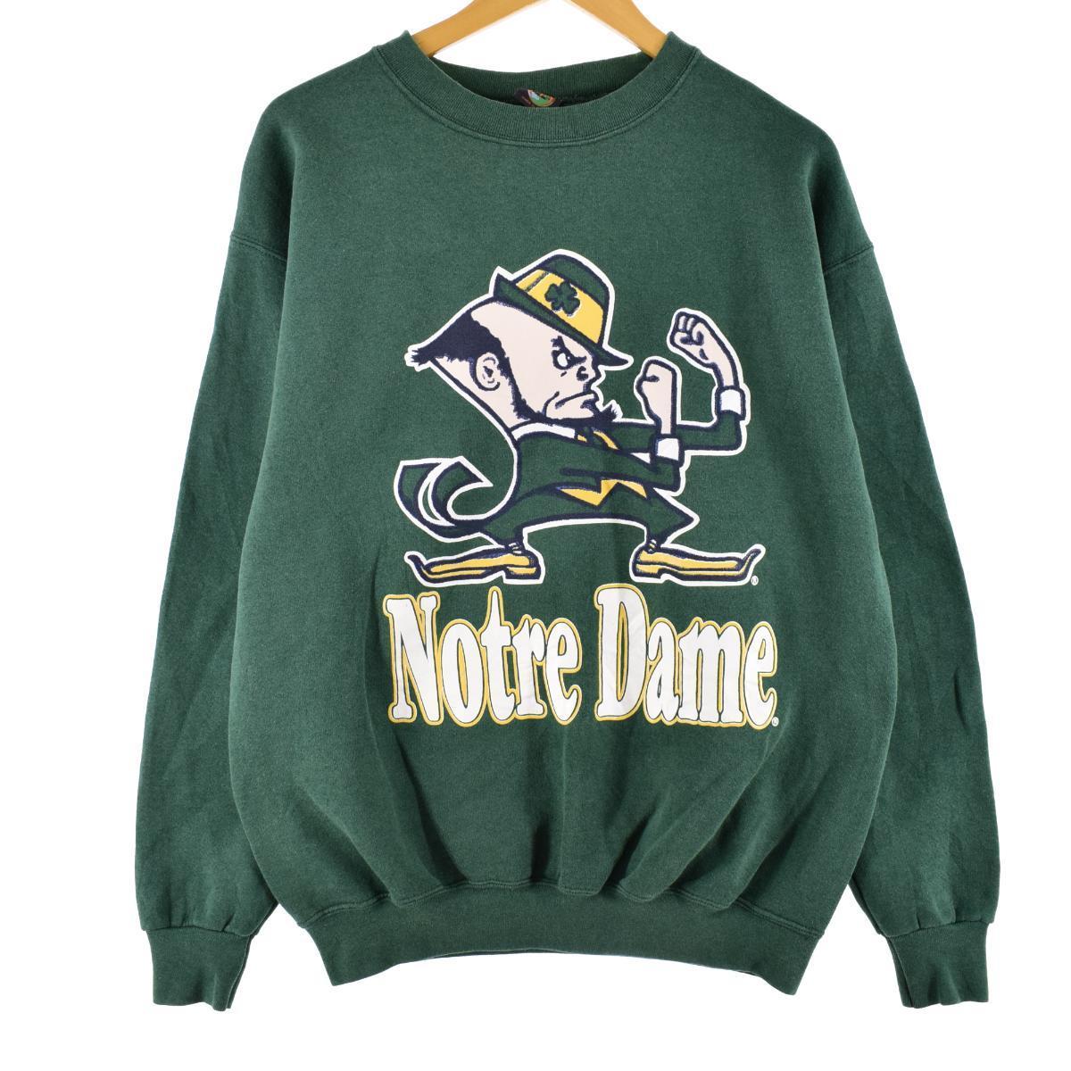 古着 90年代 PM NOTRE DAME ノートルダム大学 ファイティング アイリッシュ カレッジスウェットシャツ トレーナー USA製 メンズL ヴィンテージ /eaa300732 【中古】 【230121】