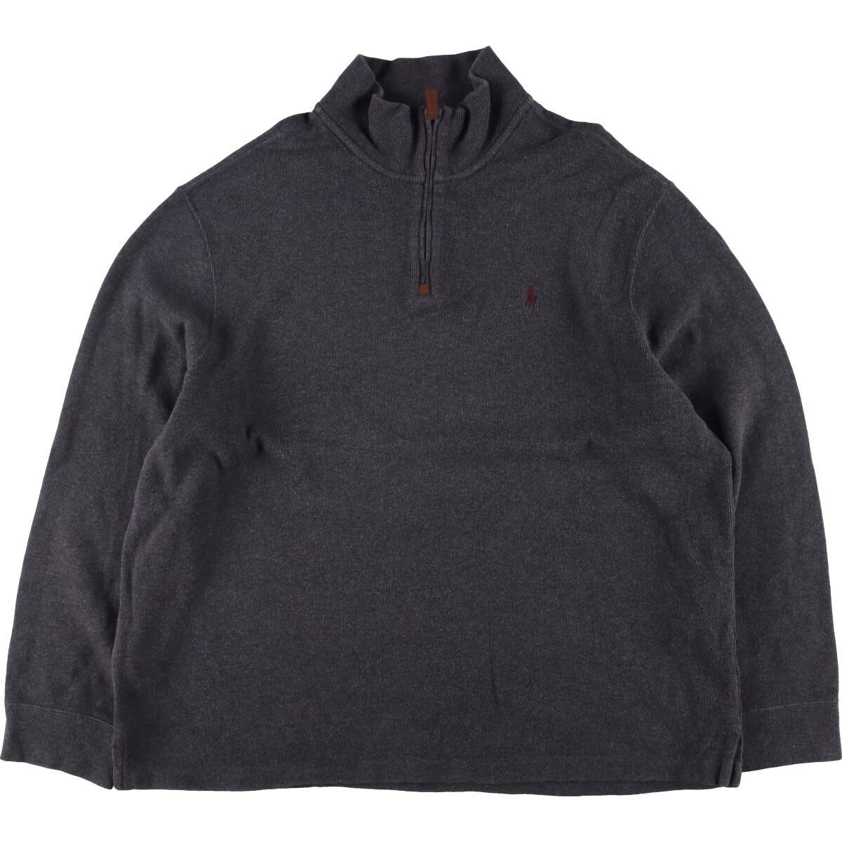 古着 ラルフローレン Ralph Lauren POLO by Ralph Lauren コットンニットハーフジップセーター メンズXXL /eaa302828   