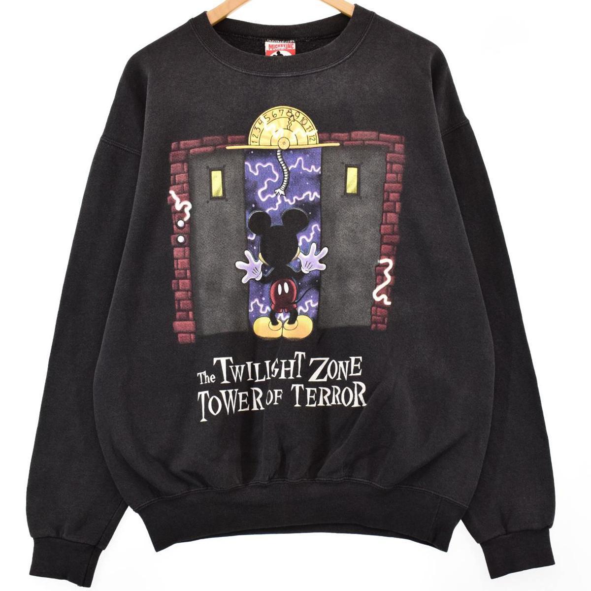 古着 90年代 MICKY,INC MICKEY MOUSE ミッキーマウス タワーオブテラー 両面プリント キャラクタースウェットシャツ トレーナー USA製 メンズL ヴィンテージ /eaa305411 【中古】 【230120】のサムネイル