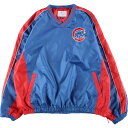 古着 GENUINE MERCHANDISE MLB CHICAGO CUBS シカゴカブス Vネック ウォームアッププルオーバー メンズXXL /eaa309536   