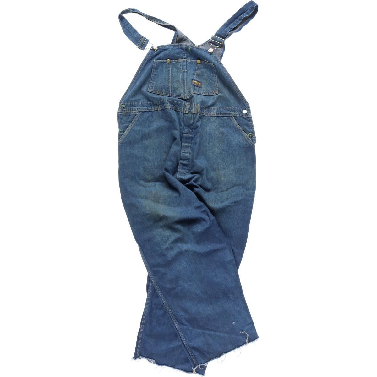 古着 ビッグサイズ 70'S オシュコシュ Osh kosh デニムオーバーオール USA製 メンズw44 ヴィンテージ /eaa310008 【中古】 【230217】 【LP2407】