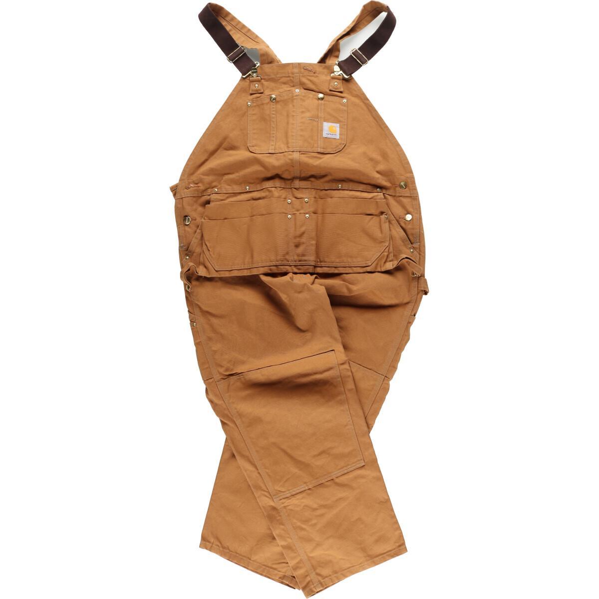 古着 カーハート Carhartt エプロン付き ダブルニー ダック地 オーバーオール フリーサイズ /eaa310015 【中古】 【230206】