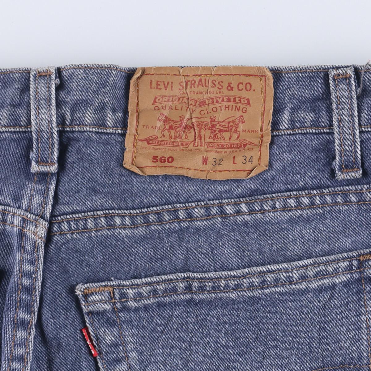 古着 90'S リーバイス Levi's 560 テーパードデニムパンツ USA製 メンズw33 ヴィンテージ /eaa310045 【中古】 【230205】 3