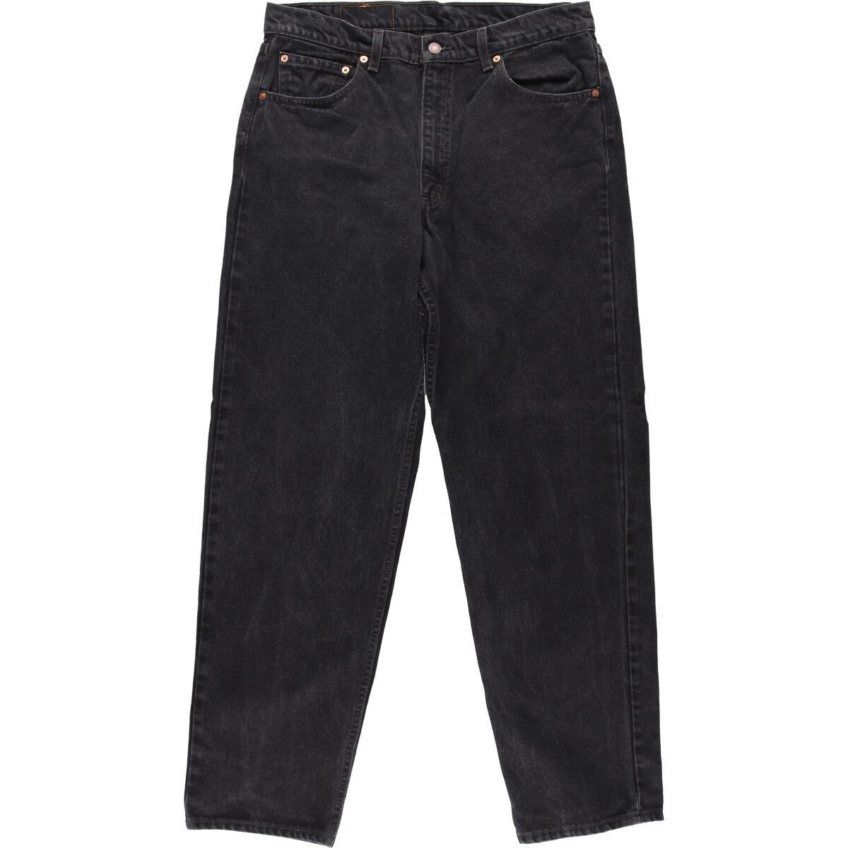 古着 90年代 リーバイス Levi's 550 RELAXED FIT ブラックジーンズ テーパードデニムパンツ USA製 メンズw34 ヴィンテージ /eaa311748 【中古】 【230210】