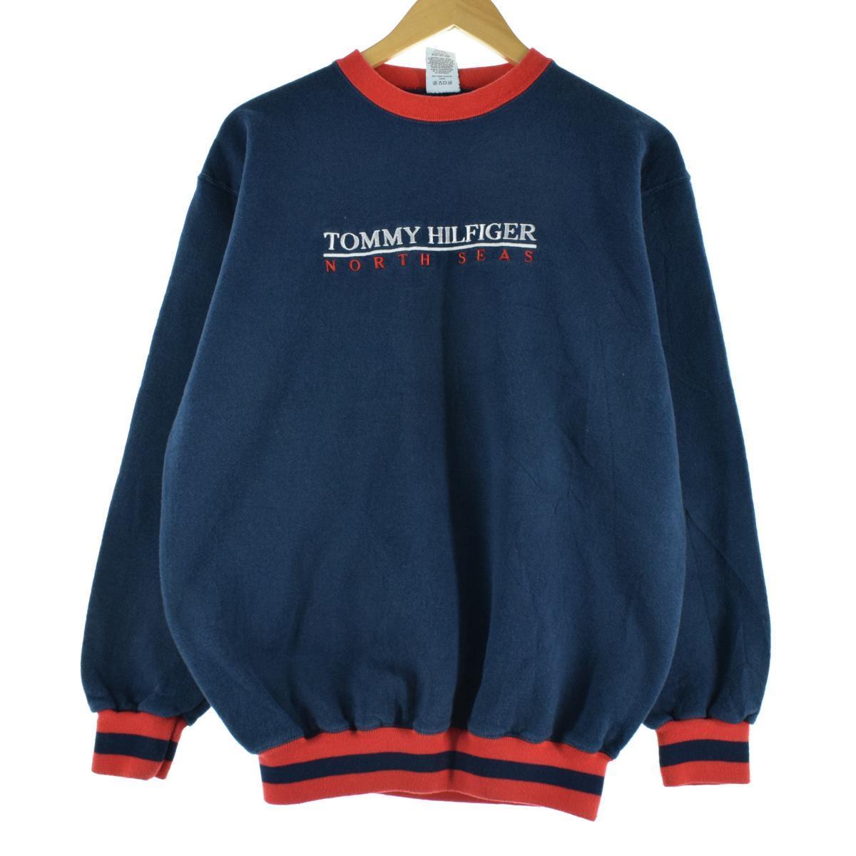 ＼51%OFF／古着 90'S トミーヒルフィガー TOMMY HILFIGER スウェットシャツ トレーナー USA製 メンズXL ヴィンテージ /eaa313112 【中古】 【230325】 【SS2406】