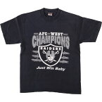 古着 TND NFL LOS ANGELES RAIDERS ロサンゼルスレイダーズ 両面プリント プリントTシャツ メンズL /eaa313743 【中古】 【230903】