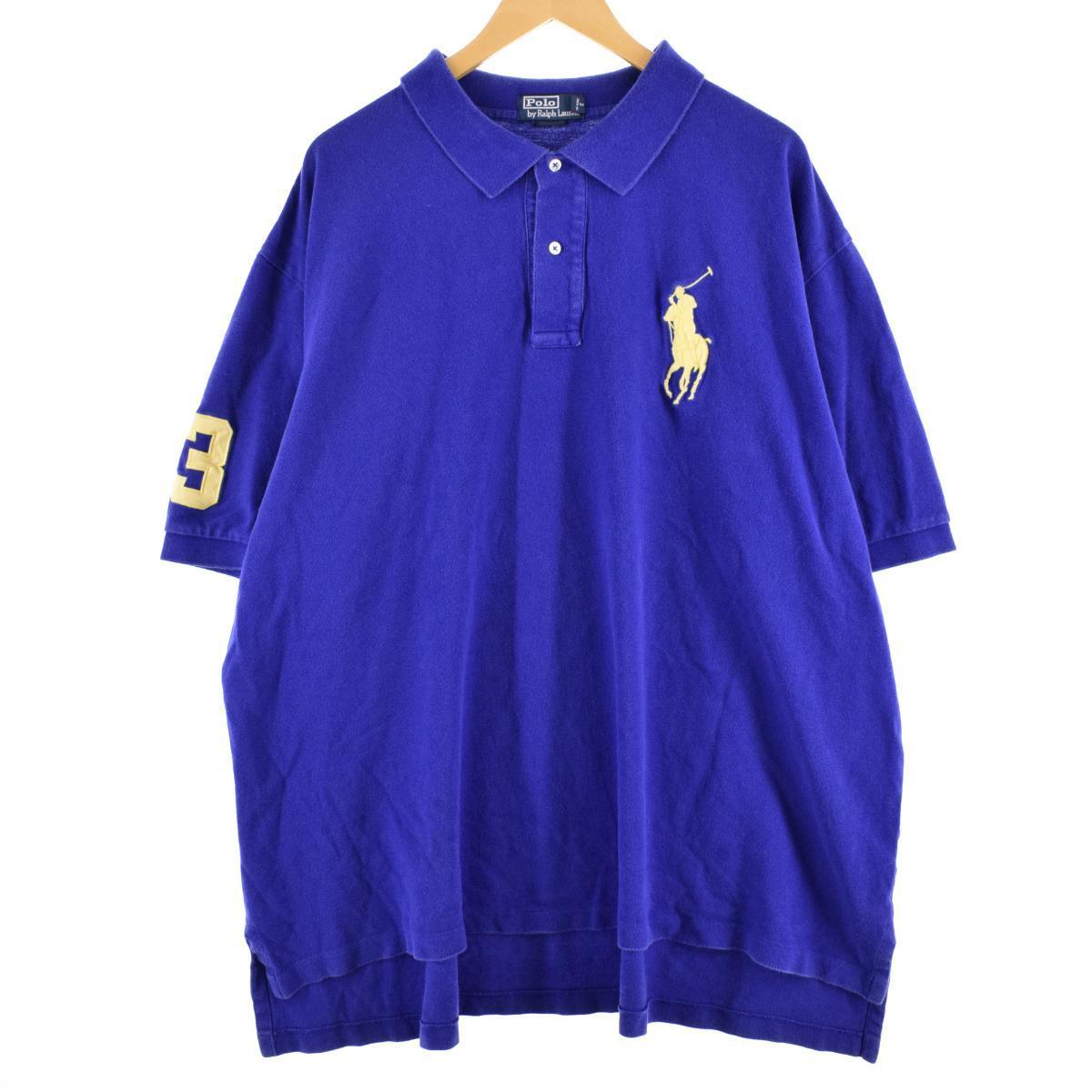 ＼50%OFF／古着 ビックサイズ ラルフローレン Ralph Lauren POLO by Ralph Lauren ミドルポニー 半袖 ポロシャツ メンズXXXL /eaa316950   