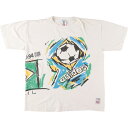古着 80年~90'S アディダス adidas World Cup USA 94 大判プリント スポーツプリントTシャツ USA製 メンズM ヴィンテージ /...