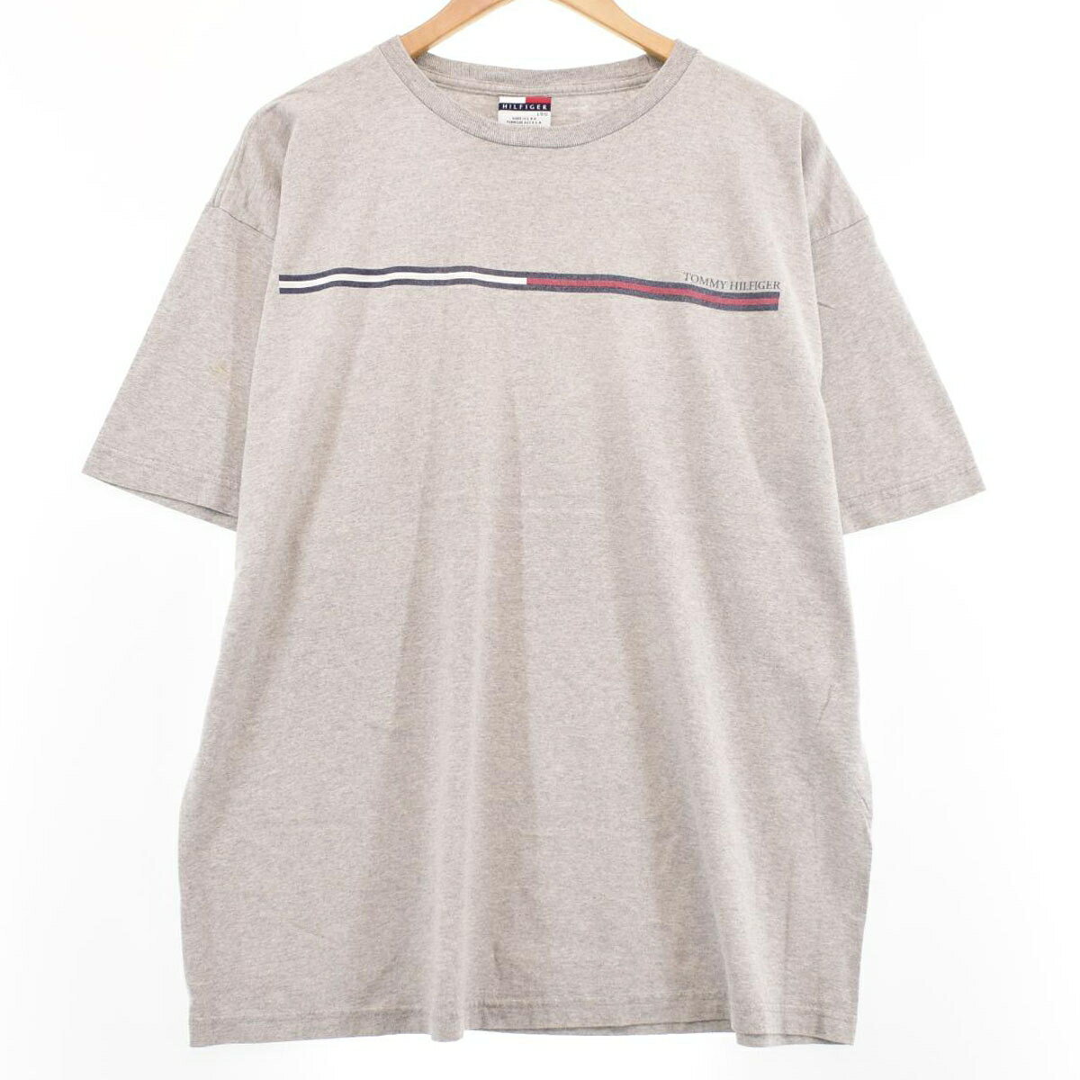 古着 90'S トミーヒルフィガー TOMMY HILFIGER 半袖 ロゴTシャツ USA製 メンズXL ヴィンテージ /eaa320945 【中古】 【230907】