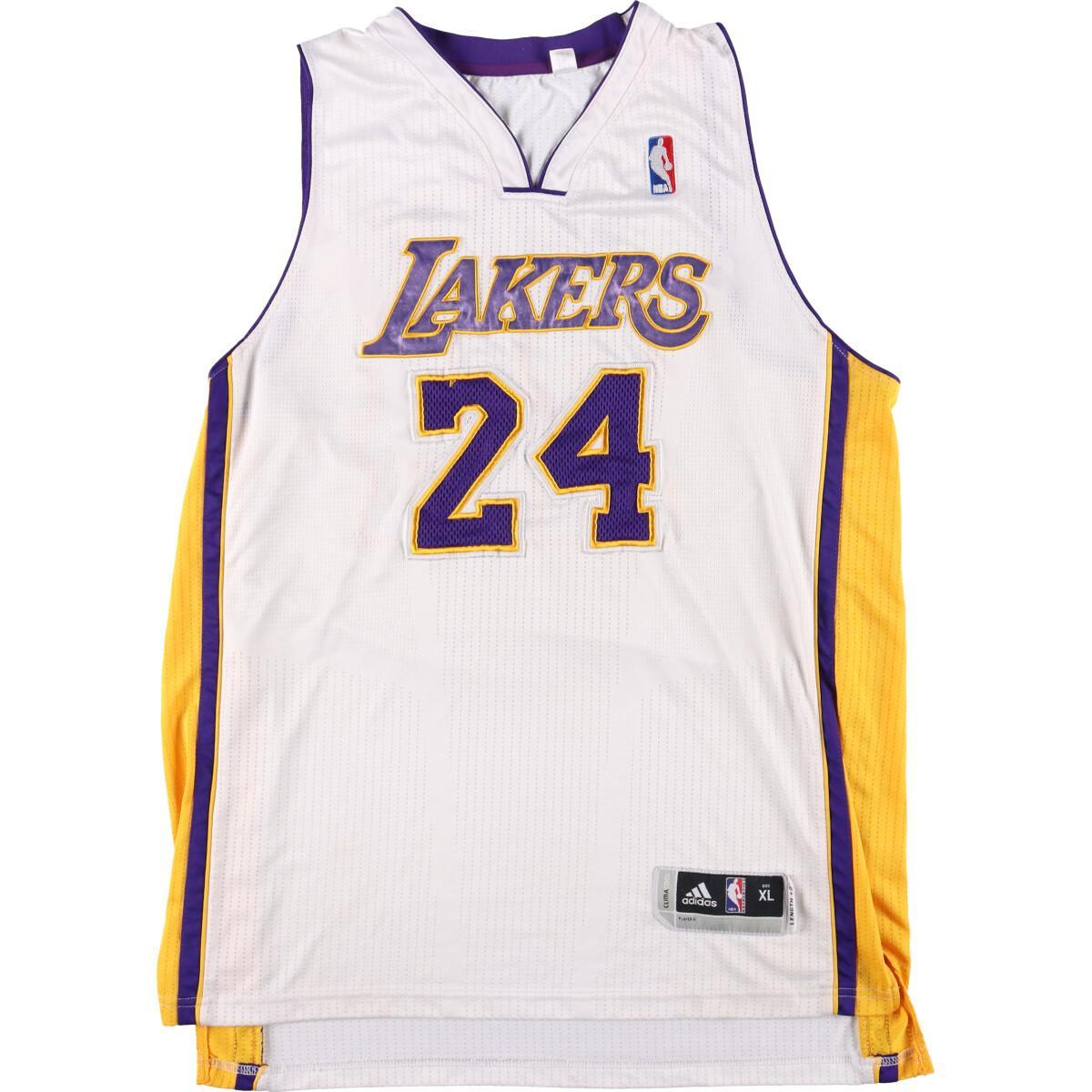 古着 アディダス adidas NBA LOS ANGELES LAKERS ロサンゼルスレイカーズ メッシュ ゲームシャツ レプリカユニフォーム メンズL /eaa323466 【中古】 【230326】 【SS2309】