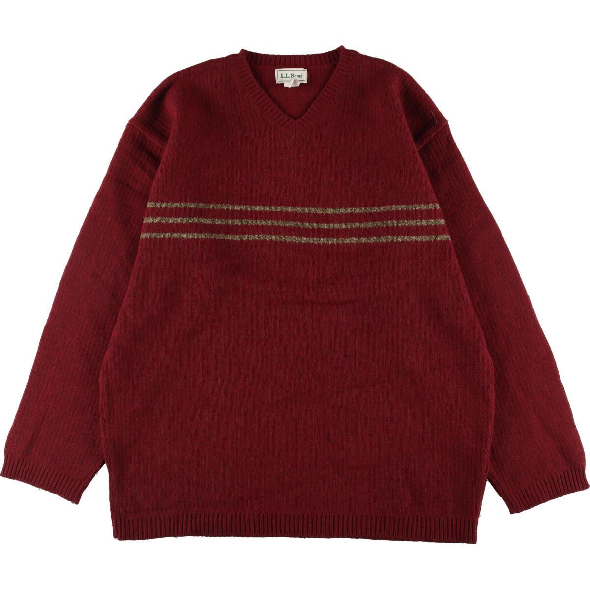 古着 90年代 エルエルビーン L.L.Bean Vネック ウールニットセーター カナダ メンズXXL ヴィンテージ /eaa325619 【中古】 【230402】