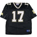 古着 リーボック Reebok NFL NEWORLEANS SAINTS ニューオーリンズセインツ Vネック メッシュ ゲームシャツ フットボールシャツ メンズXL /eaa326108 【中古】 【230410】 【SS2309】