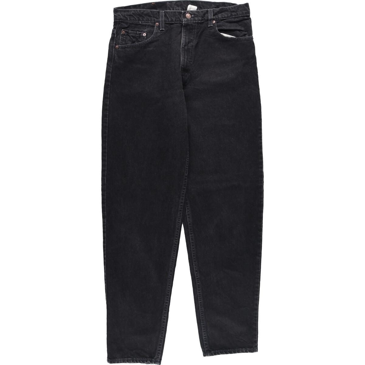 古着 90年代 リーバイス Levi's 550 RELAXED FIT TAPERED LEG ブラックジーンズ テーパードデニムパンツ USA製 メンズw35 ヴィンテージ /eaa326302 【中古】 【230412】