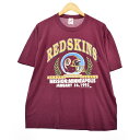 古着 90 039 S ジャージーズ Jerzees NFL WASHINGTON REDSKINS ワシントンレッドスキンズ スポーツプリントTシャツ USA製 メンズL ヴィンテージ /eaa326403 【中古】 【230503】 【SS2309】