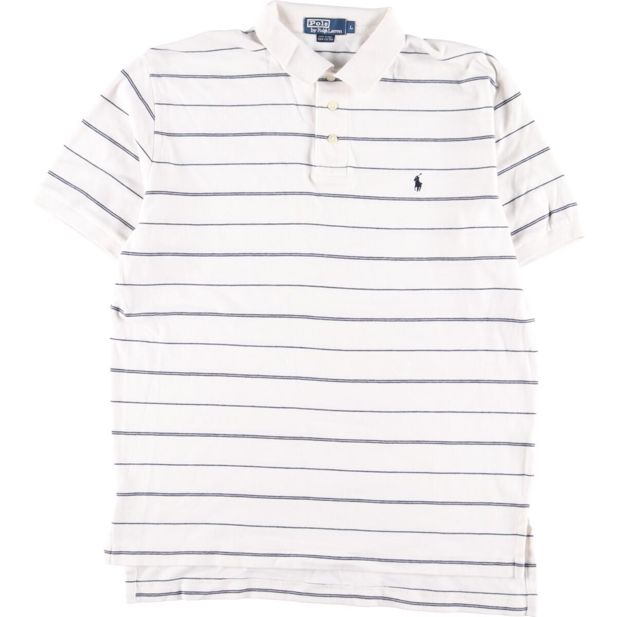 古着 ラルフローレン Ralph Lauren POLO by Ralph Lauren 半袖 ボーダー ポロシャツ メンズL /eaa327363 【中古】 【230416】