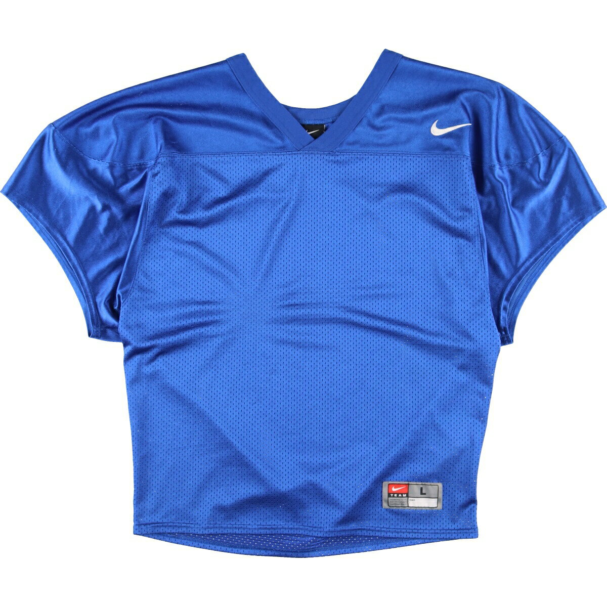 古着 ナイキ NIKE TEAM Vネック ゲームシャツ フットボールシャツ メンズL /eaa327542 【中古】 【230415】 【SS2309】