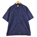 古着 ディッキーズ Dickies 半袖 ワークシャツ メンズXXL /eaa327747 【中古】 【230414】 【LP2311】