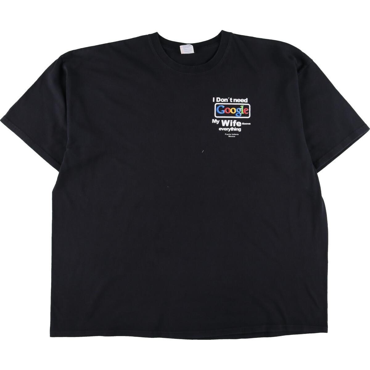 古着 ビッグサイズ YAZBEK Google グーグル 両面プリント アドバタイジングTシャツ メンズXXXL /eaa329322 【中古】 【230419】