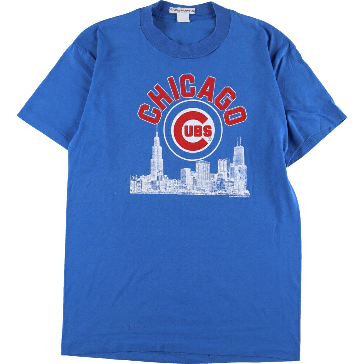 古着 80'S ALDEN FOURAKER MLB CHICAGO CUBS シカゴカブス スポーツプリントTシャツ メンズM ヴィンテージ /eaa330120 【中古】 【230604】 【SS2309】