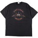 古着 ヘインズ Hanes Harley-Davidson ハーレーダビッドソン 両面プリント モーターサイクル バイクTシャツ USA製 メンズXL /eaa332330 【中古】 【230430】