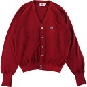 古着 80'S ラコステ LACOSTE IZOD アクリルニットカーディガン メンズL ヴィンテージ /eaa338127 【中古】 【230526】