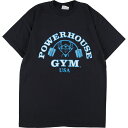 古着 80 039 S ヘインズ Hanes POWERHOUSE GYM 両面 プリントTシャツ USA製 メンズM ヴィンテージ /eaa345787 【中古】 【230618】