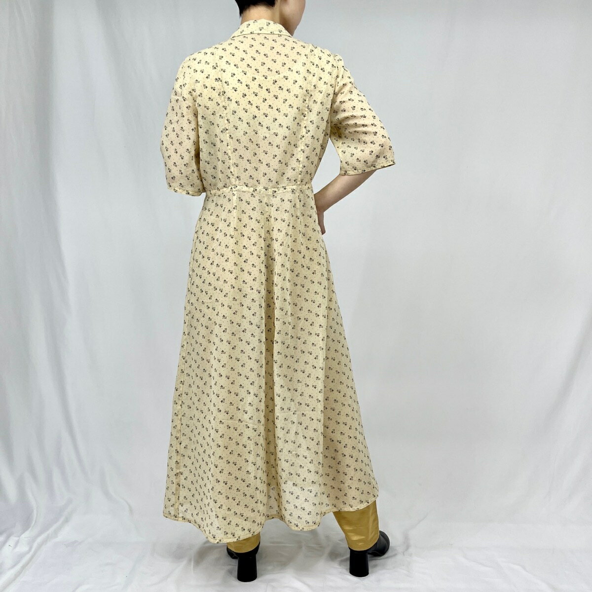 古着 花柄 半袖 フレア ワンピース レディースM /eaa346526 【中古】 【230707】 【エルル】 【SS2506_10】