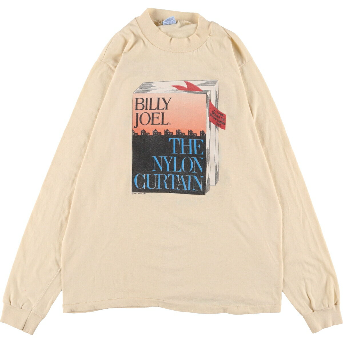 古着 80年代 THE KNITS BILLY JOEL ビリージョエル 両面プリント ロンT バンドTシャツ バンT USA製 メンズM ヴィンテージ /eaa346966 【中古】 【230623】