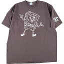 古着 デルタ DELTA Sponge Bob スポンジボブ キャラクタープリントTシャツ メンズX ...