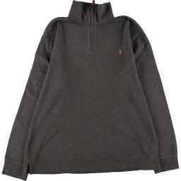 古着 ラルフローレン Ralph Lauren POLO RALPH LAUREN ESTATE RIB コットンニットハーフジップセーター メンズXL /eaa348868 【中古】 【231119】