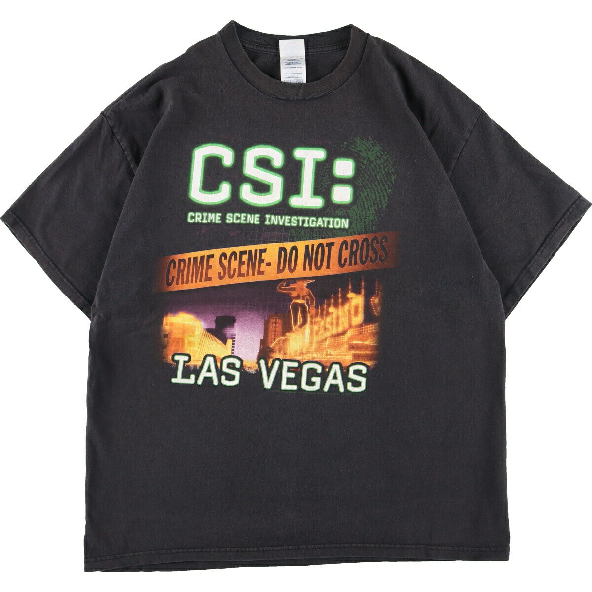 古着 00'S DELTA CSI 科学捜査班 テレビドラマ 映画 ムービーTシャツ メンズL /eaa350700 【中古】 【230709】