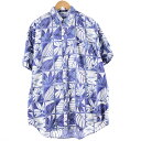 古着 ラルフローレン Ralph Lauren CHAPS チャップス 総柄 ボタンダウン ハワイアンアロハシャツ メンズXL /eaa350860 【中古】 【230714】 【SS2506_10】