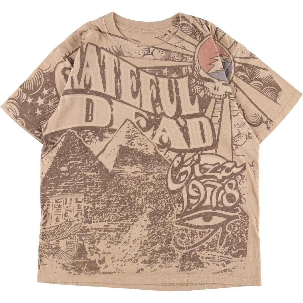 古着 GRATEFUL DEAD グレイトフルデッド 大判プリント バンドTシャツ バンT メンズM /eaa351462 【中古】 【230717】