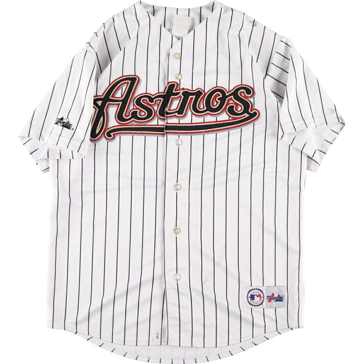 古着 マジェスティック majestic MLB HOUSTON ASTROS ヒューストンアストロズ ゲームシャツ ベースボールシャツ メンズL /eaa351706 【中古】 【230710】 【SS2409_30%】